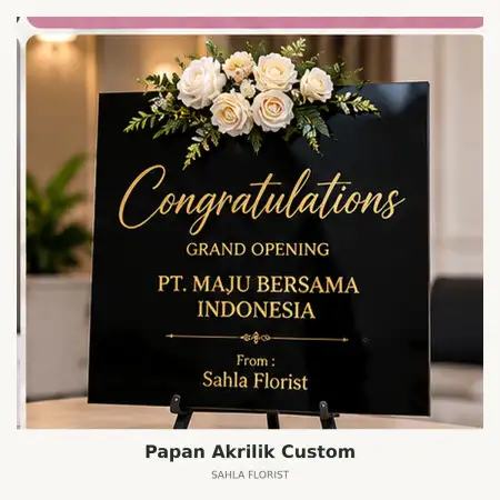 Papan Bunga Akrilik Denpasar Utara